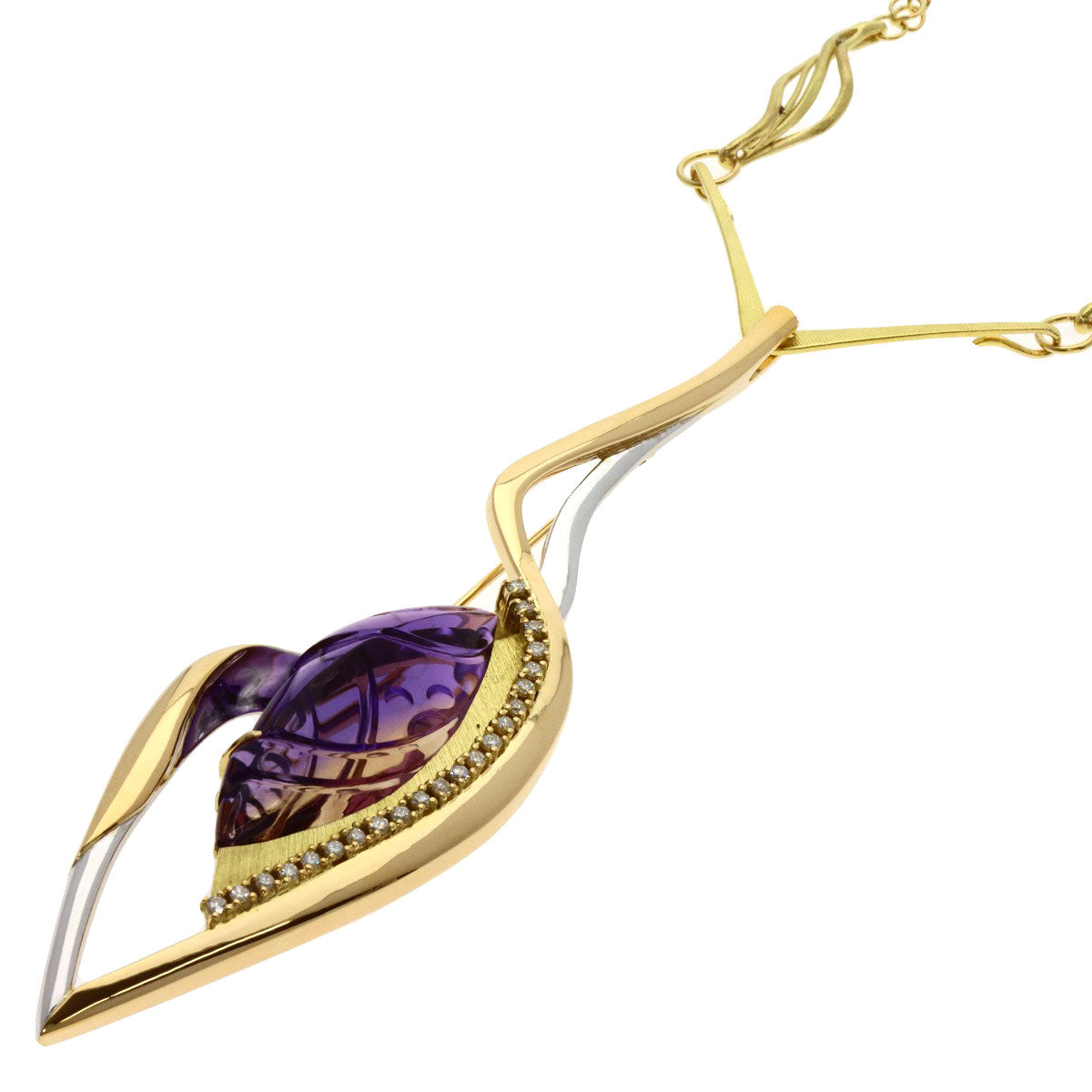 タサキ アメジスト ダイヤモンド ネックレス 中古 商品画像2