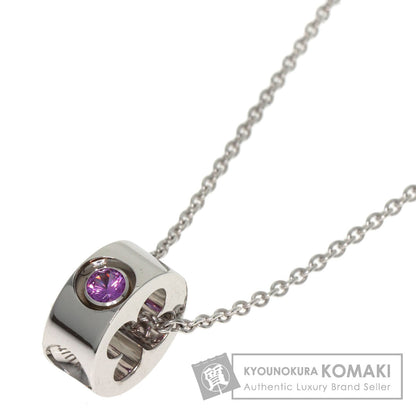 LOUIS VUITTON ルイヴィトン パンダンティフ アンプラント ピンクサファイア ネックレス K18WG レディース 中古