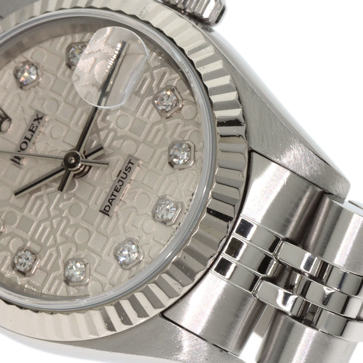 ROLEX ロレックス 69174G デイトジャスト 10P ダイヤモンド 腕時計 SS レディース 中古