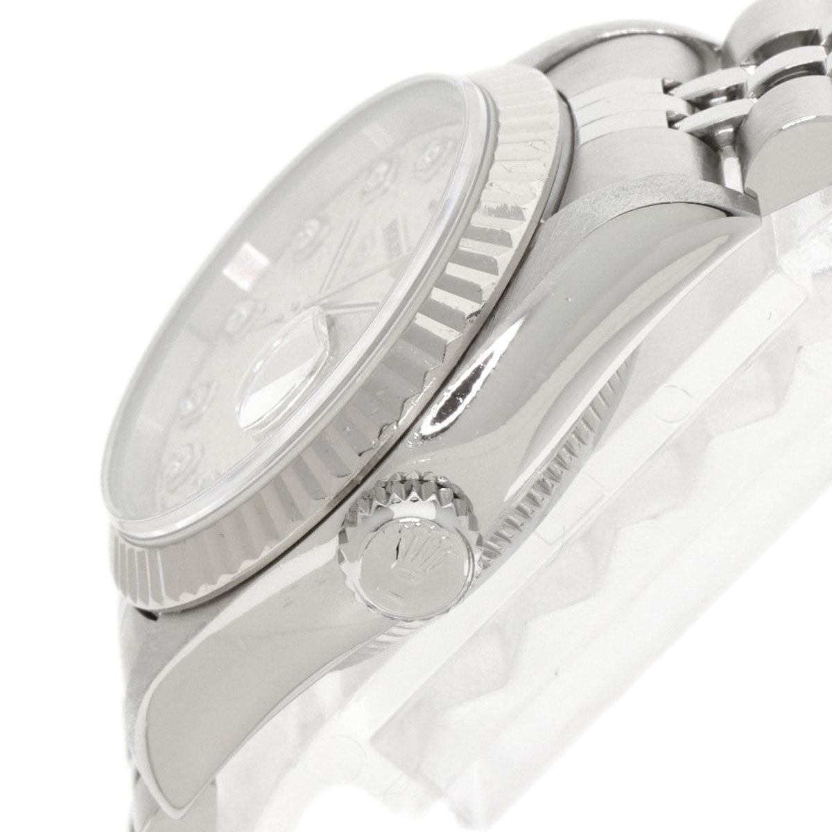 ROLEX ロレックス 69174G デイトジャスト 10P ダイヤモンド 腕時計 SS レディース 中古