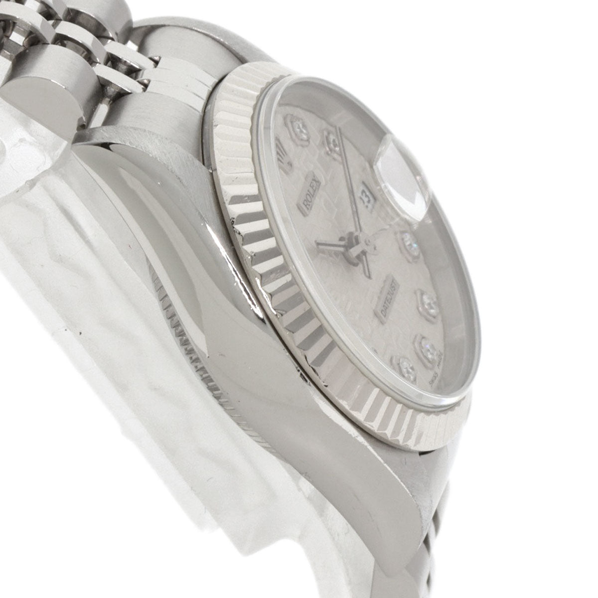 ROLEX ロレックス 69174G デイトジャスト 10P ダイヤモンド 腕時計 SS レディース 中古