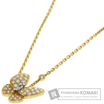 Van Cleef & Arpels ヴァンクリーフ＆アーペル ドゥ パピヨン ダイヤモンド ネックレス K18YG レディース 中古