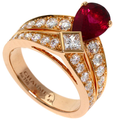 Chaumet ショーメ ジョセフィーヌ ルベライト ダイヤモンド #49 リング・指輪 K18PG レディース 中古