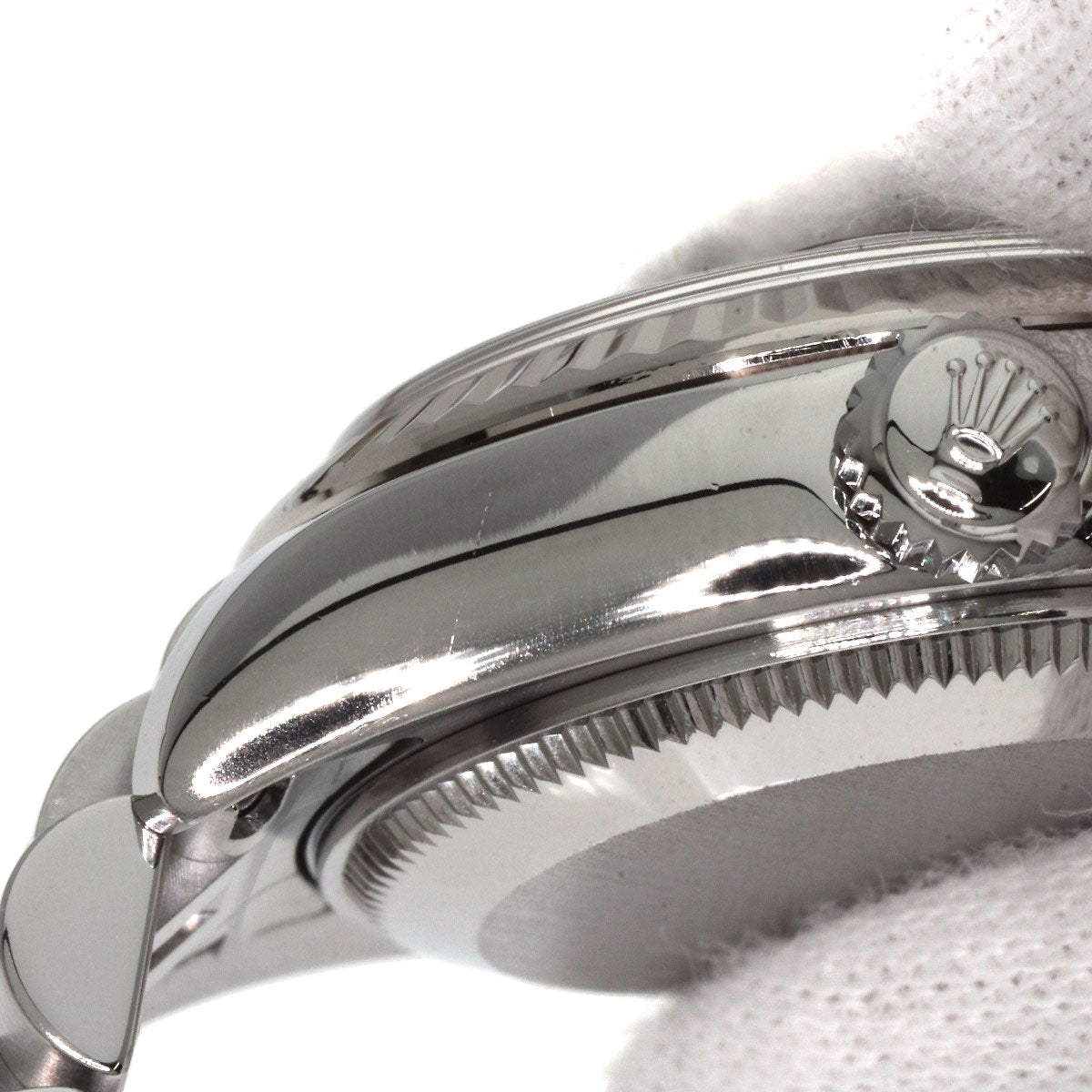 ROLEX ロレックス 179174G デイトジャスト 10P ダイヤモンド 腕時計 SS レディース 中古
