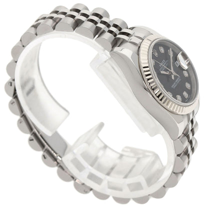 ROLEX ロレックス 179174G デイトジャスト 10P ダイヤモンド 腕時計 SS レディース 中古