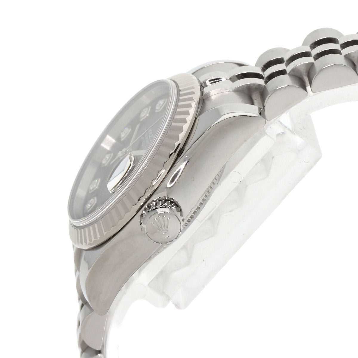 ROLEX ロレックス 179174G デイトジャスト 10P ダイヤモンド 腕時計 SS レディース 中古