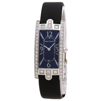 HARRY WINSTON ハリーウィンストン 330LQWL VD31 アヴェニューC アヴェンチュリン 200本限定 腕時計 K18WG レディース 中古