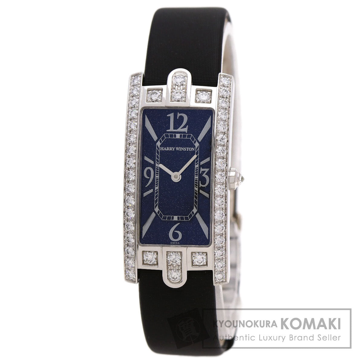 HARRY WINSTON ハリーウィンストン 330LQWL VD31 アヴェニューC アヴェンチュリン 200本限定 腕時計 K18WG レディース 中古