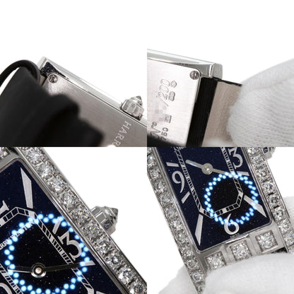 HARRY WINSTON ハリーウィンストン 330LQWL VD31 アヴェニューC アヴェンチュリン 200本限定 腕時計 K18WG レディース 中古