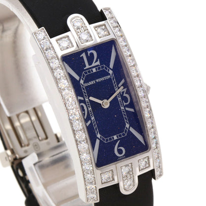 HARRY WINSTON ハリーウィンストン 330LQWL VD31 アヴェニューC アヴェンチュリン 200本限定 腕時計 K18WG レディース 中古