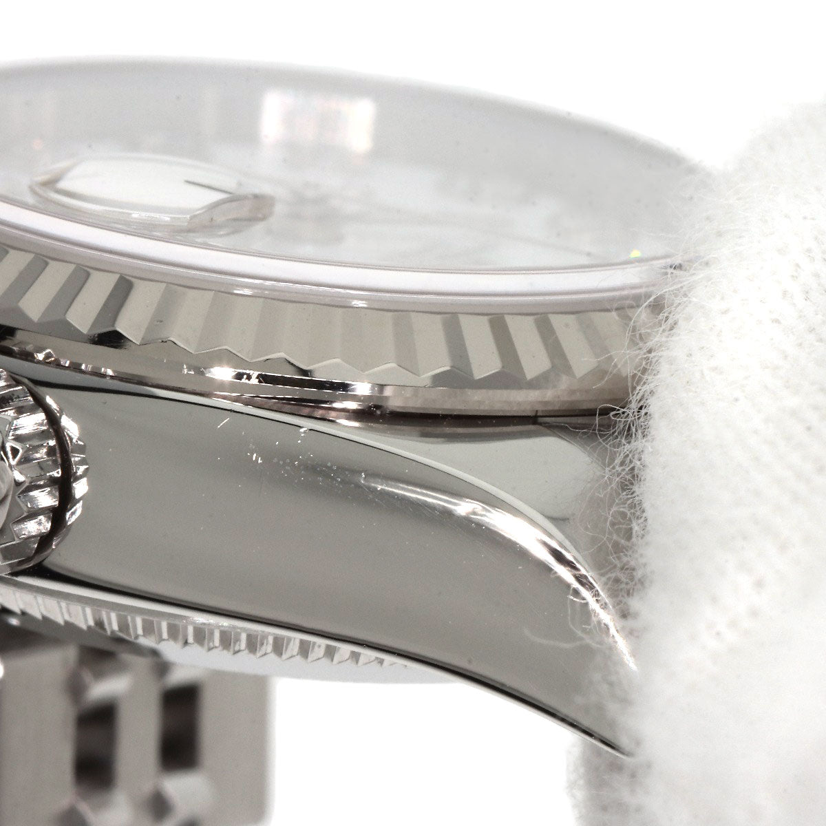 ROLEX ロレックス 179174G デイトジャスト 10P ダイヤモンド 腕時計 SS レディース 中古