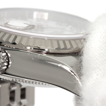 ROLEX ロレックス 179174G デイトジャスト 10P ダイヤモンド 腕時計 SS レディース 中古