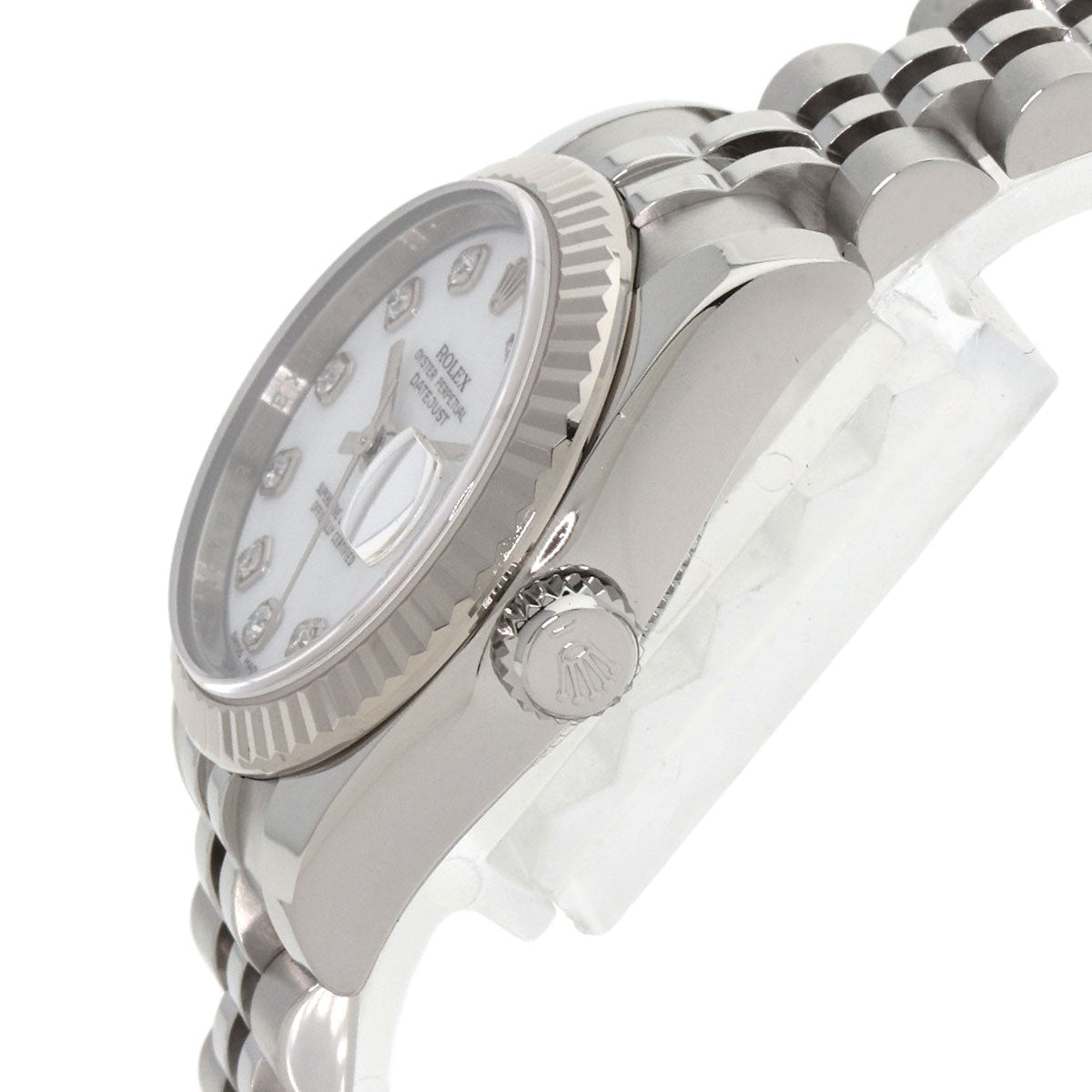 ROLEX ロレックス 179174G デイトジャスト 10P ダイヤモンド 腕時計 SS レディース 中古