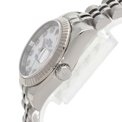 ROLEX ロレックス 179174G デイトジャスト 10P ダイヤモンド 腕時計 SS レディース 中古