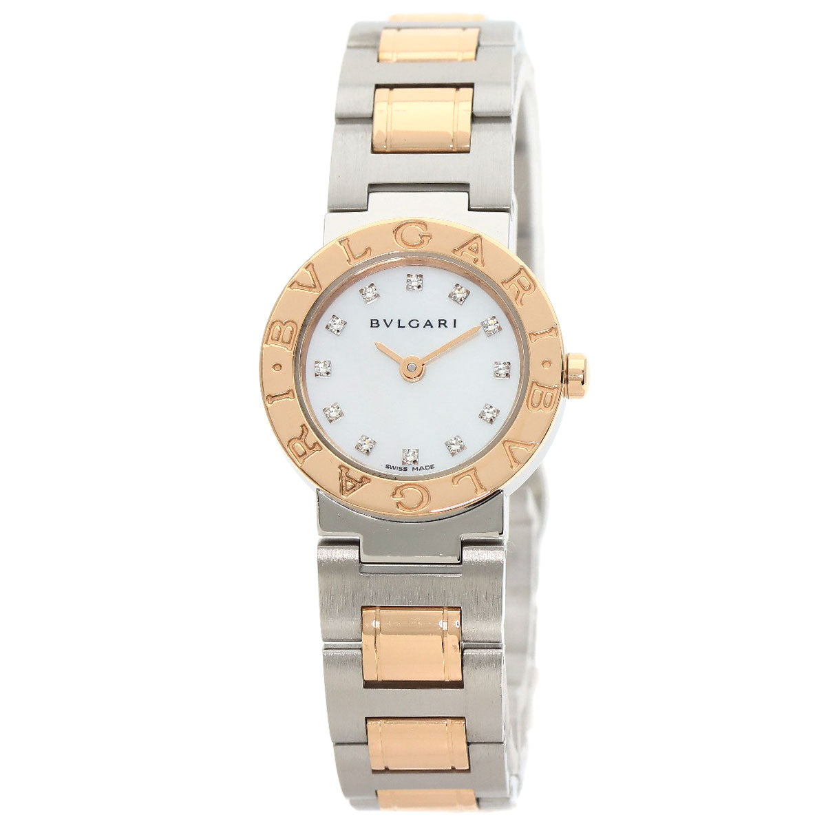BVLGARI ブルガリ BBP23SG ブルガリブルガリ 12P ダイヤモンド 腕時計 SS レディース 中古