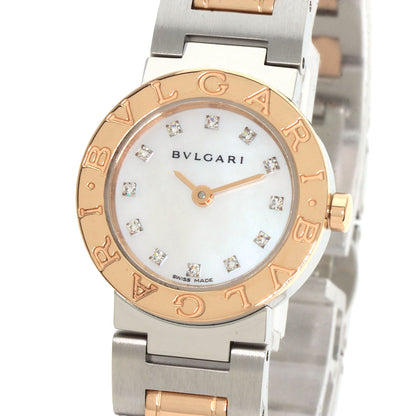 BVLGARI ブルガリ BBP23SG ブルガリブルガリ 12P ダイヤモンド 腕時計 SS レディース 中古