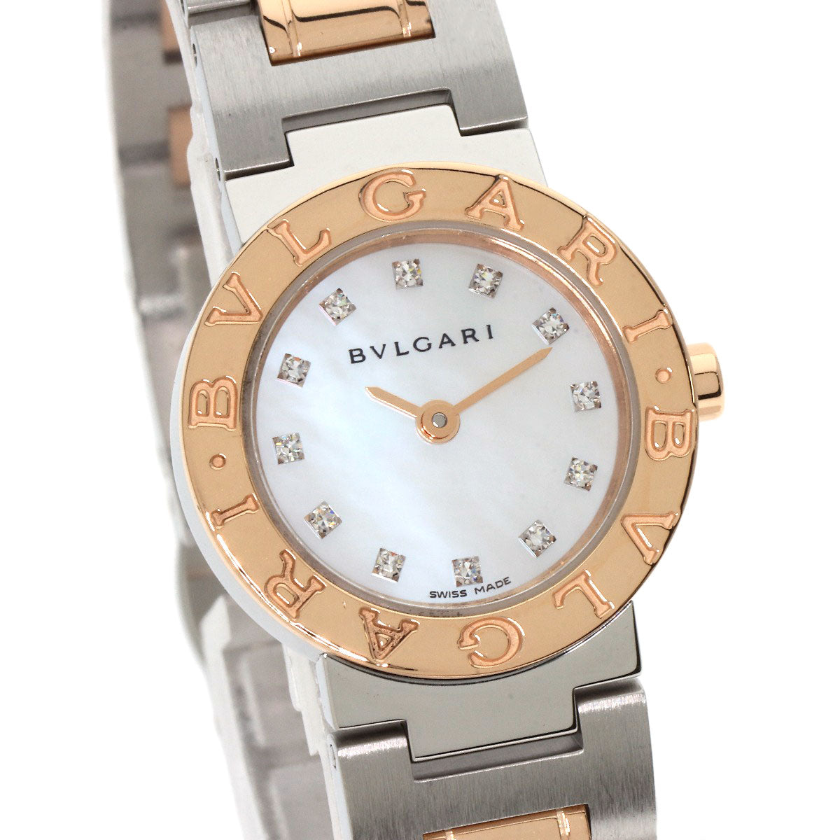 BVLGARI ブルガリ BBP23SG ブルガリブルガリ 12P ダイヤモンド 腕時計 SS レディース 中古