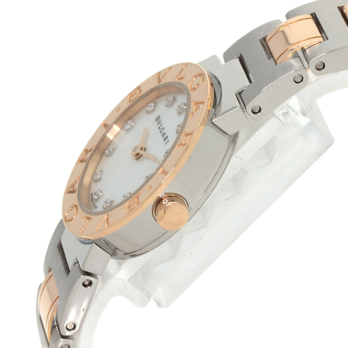BVLGARI ブルガリ BBP23SG ブルガリブルガリ 12P ダイヤモンド 腕時計 SS レディース 中古