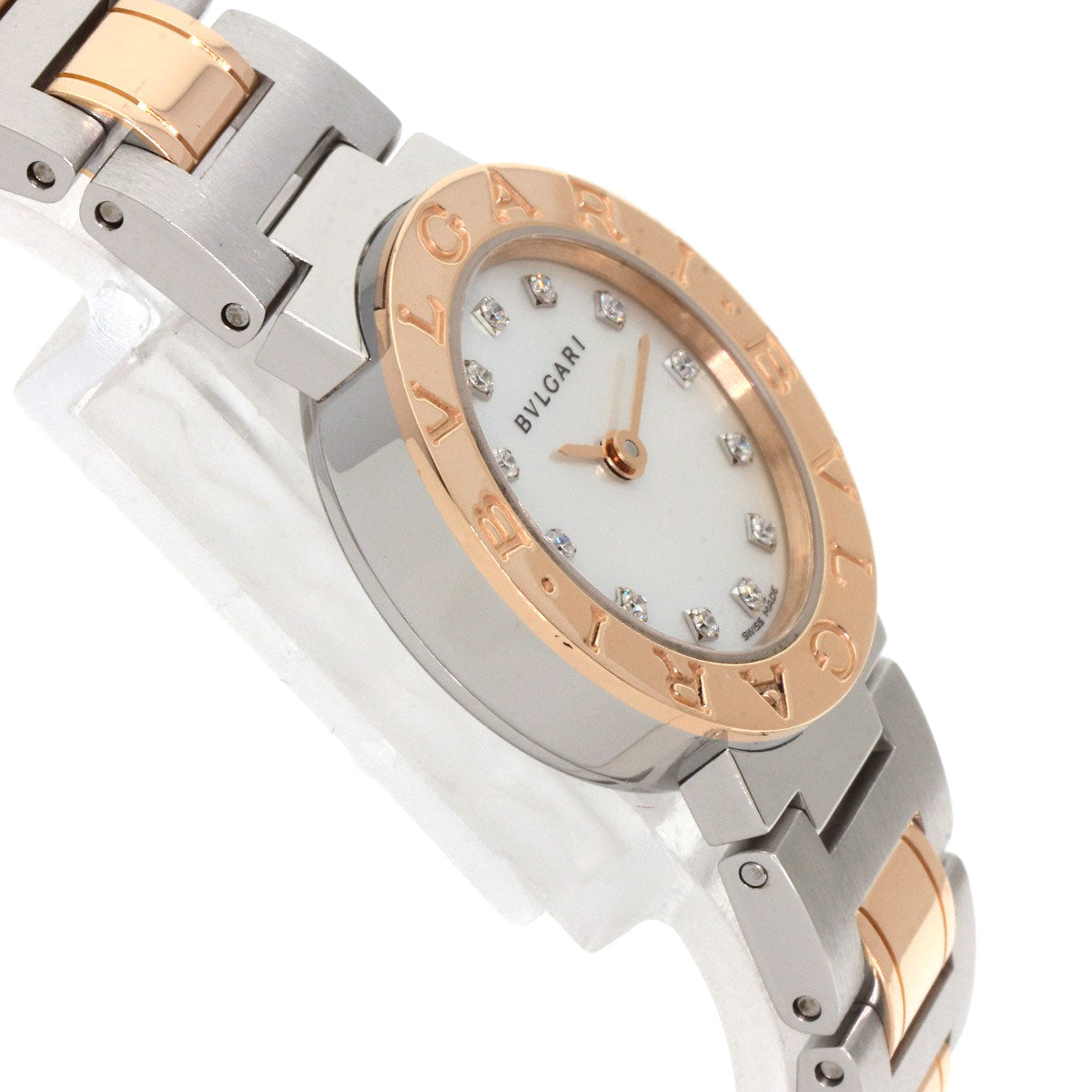 BVLGARI ブルガリ BBP23SG ブルガリブルガリ 12P ダイヤモンド 腕時計 SS レディース 中古
