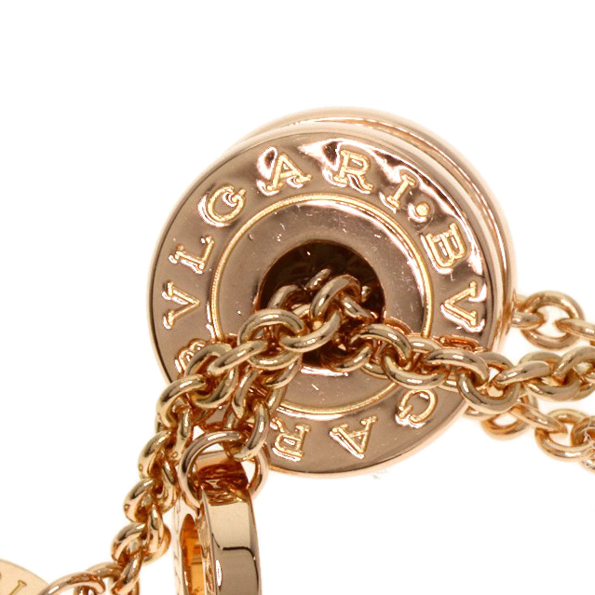 BVLGARI ブルガリ B-zero1 ビーゼロワン エレメント ダイヤモンド ホワイト セラミック ネックレス K18PG レディース 中古