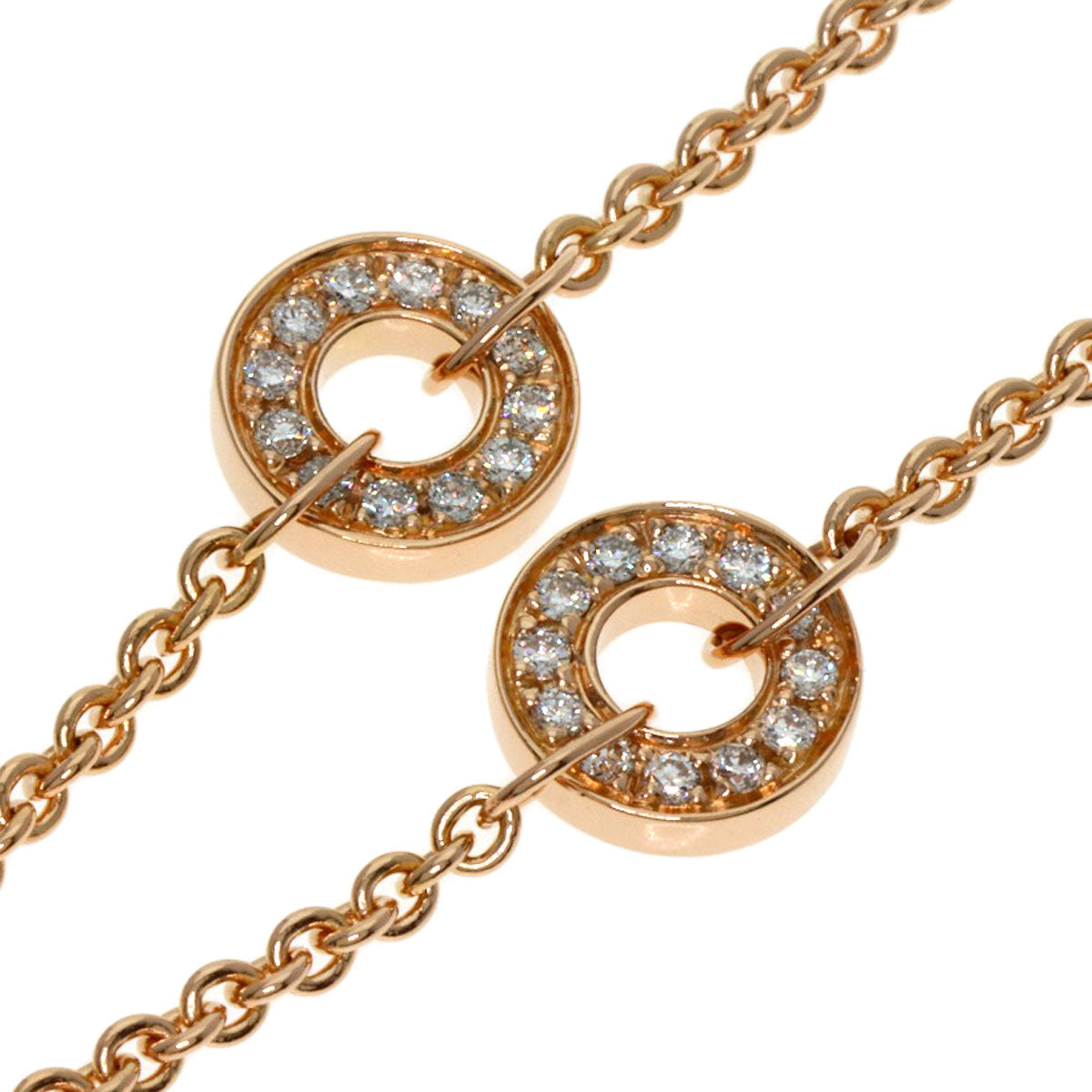 BVLGARI ブルガリ B-zero1 ビーゼロワン エレメント ダイヤモンド ホワイト セラミック ネックレス K18PG レディース 中古