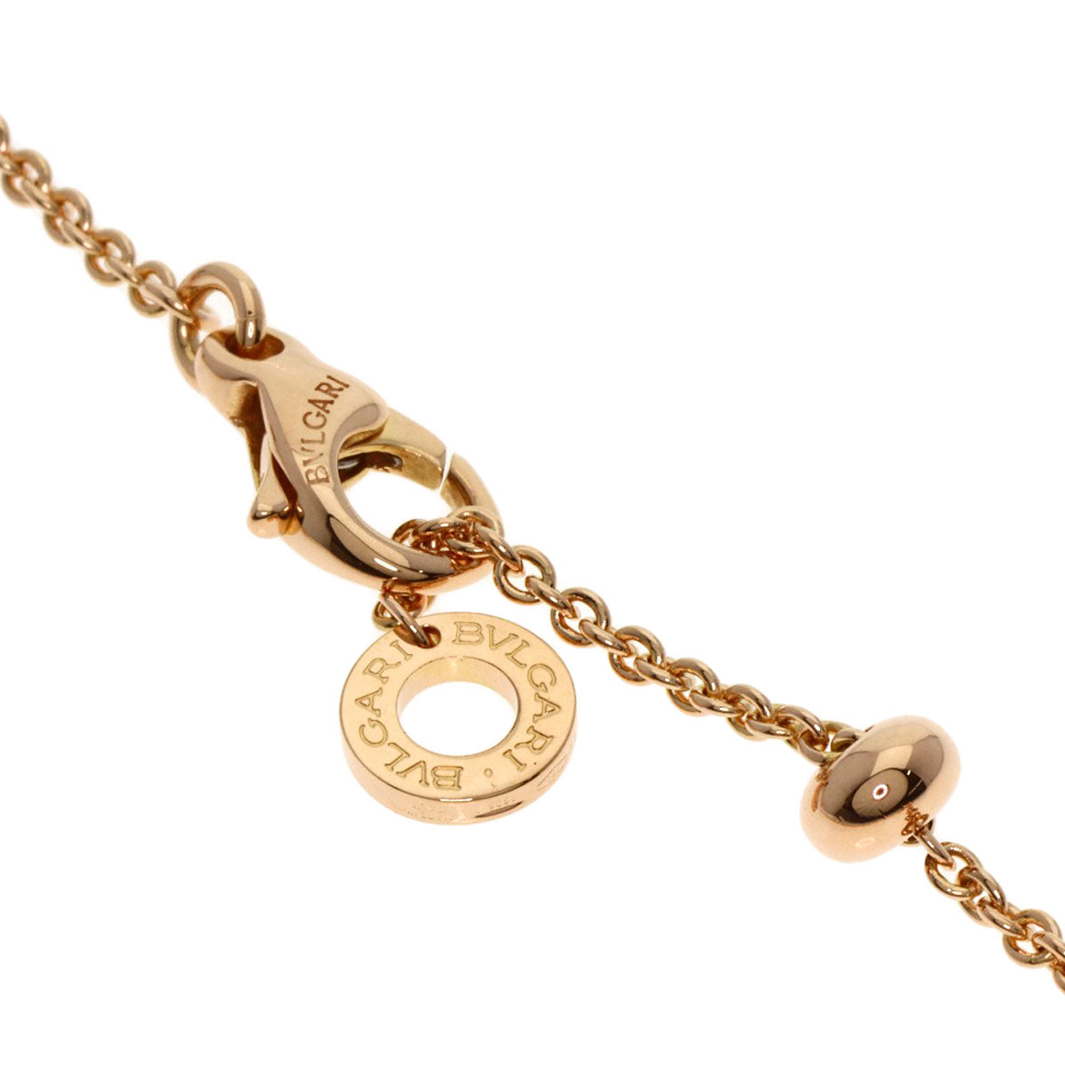 BVLGARI ブルガリ B-zero1 ビーゼロワン エレメント ダイヤモンド ホワイト セラミック ネックレス K18PG レディース 中古