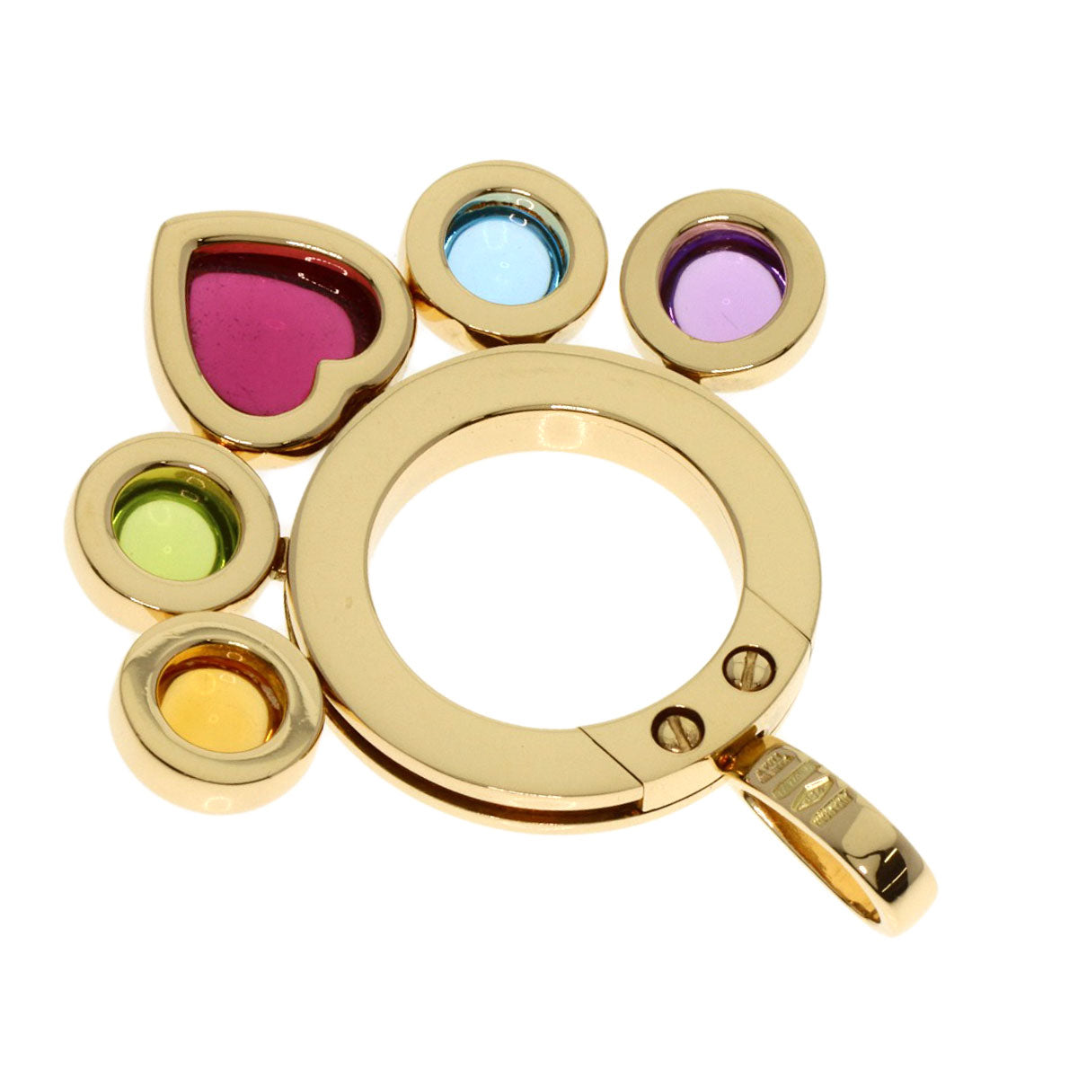 BVLGARI ブルガリ アレグラ マルチカラーストーン ペンダントトップ K18YG レディース 中古