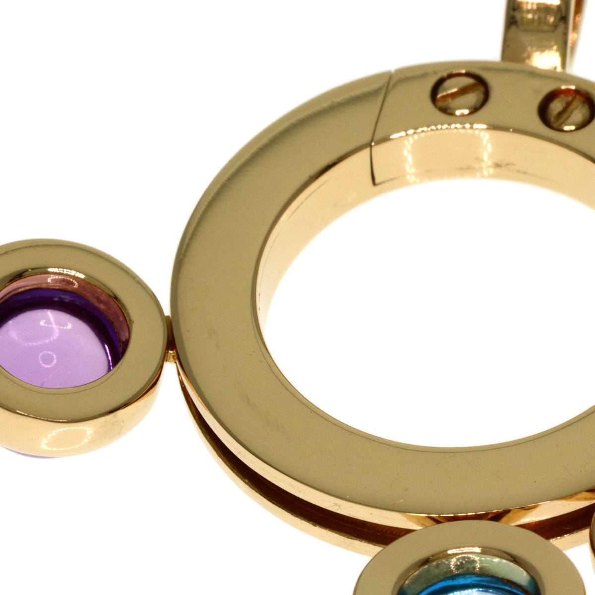BVLGARI ブルガリ アレグラ マルチカラーストーン ペンダントトップ K18YG レディース 中古
