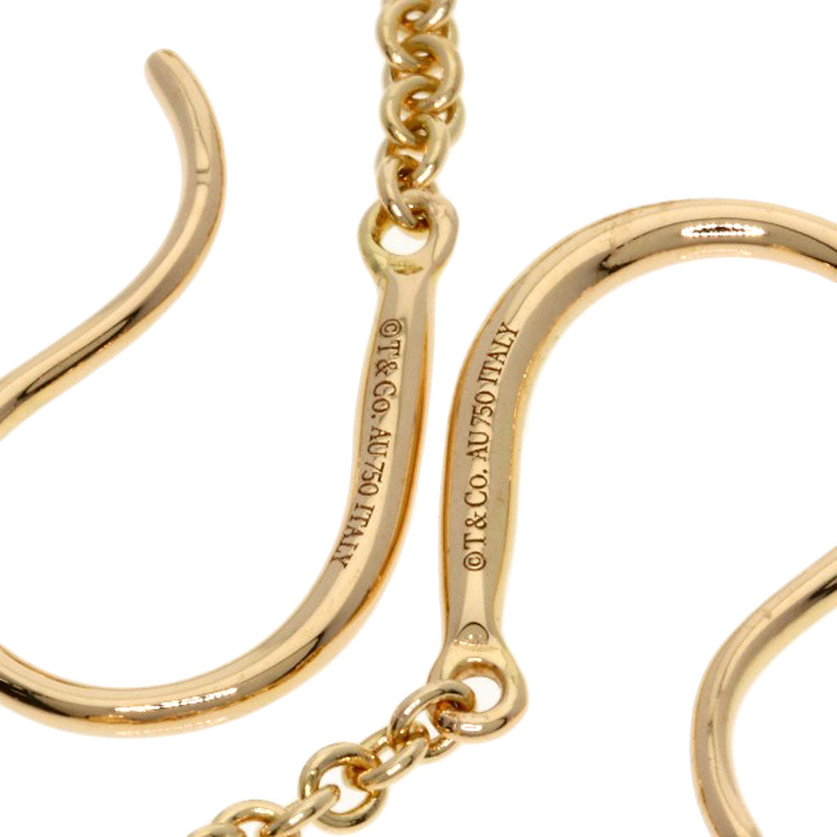 TIFFANY&Co. ティファニー ハードウェアボール ドロップ フック ピアス K18PG レディース 中古