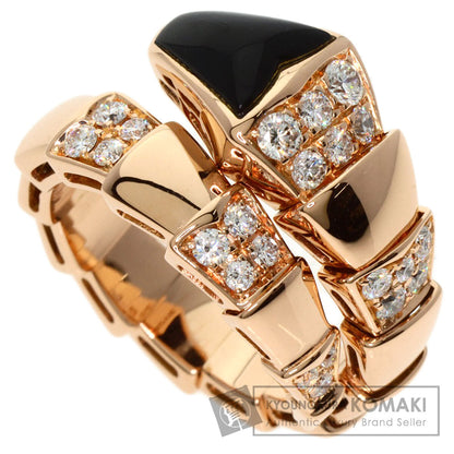 BVLGARI ブルガリ セルペンティ オニキス ダイヤモンド M リング・指輪 K18PG レディース 中古