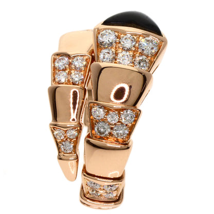 BVLGARI ブルガリ セルペンティ オニキス ダイヤモンド M リング・指輪 K18PG レディース 中古