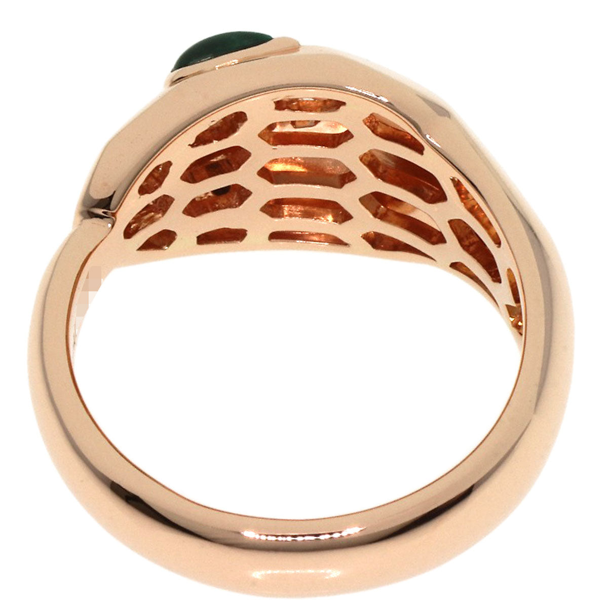 BVLGARI ブルガリ セルペンティ マラカイト ダイヤモンド リング・指輪 K18PG レディース 中古