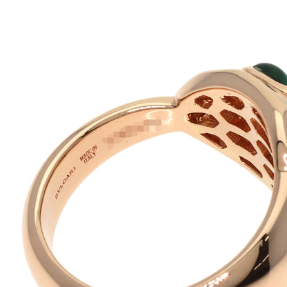 BVLGARI ブルガリ セルペンティ マラカイト ダイヤモンド リング・指輪 K18PG レディース 中古