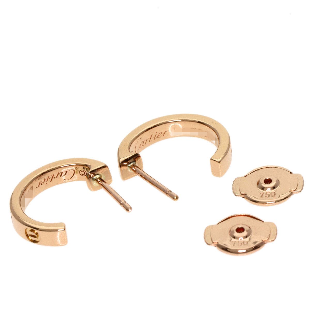 CARTIER カルティエ ミニラブ ピアス K18PG レディース 中古