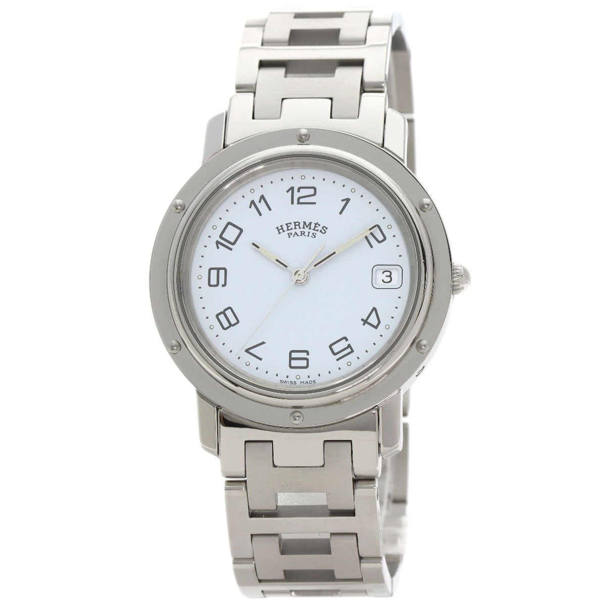 HERMES エルメス CL6.710 クリッパー 腕時計 SS メンズ 中古