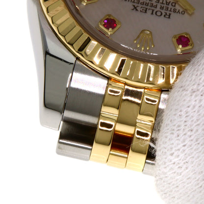 ROLEX ロレックス 179173NGR デイトジャスト 10P ルビー 腕時計 SS レディース 中古
