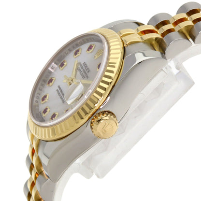 ROLEX ロレックス 179173NGR デイトジャスト 10P ルビー 腕時計 SS レディース 中古