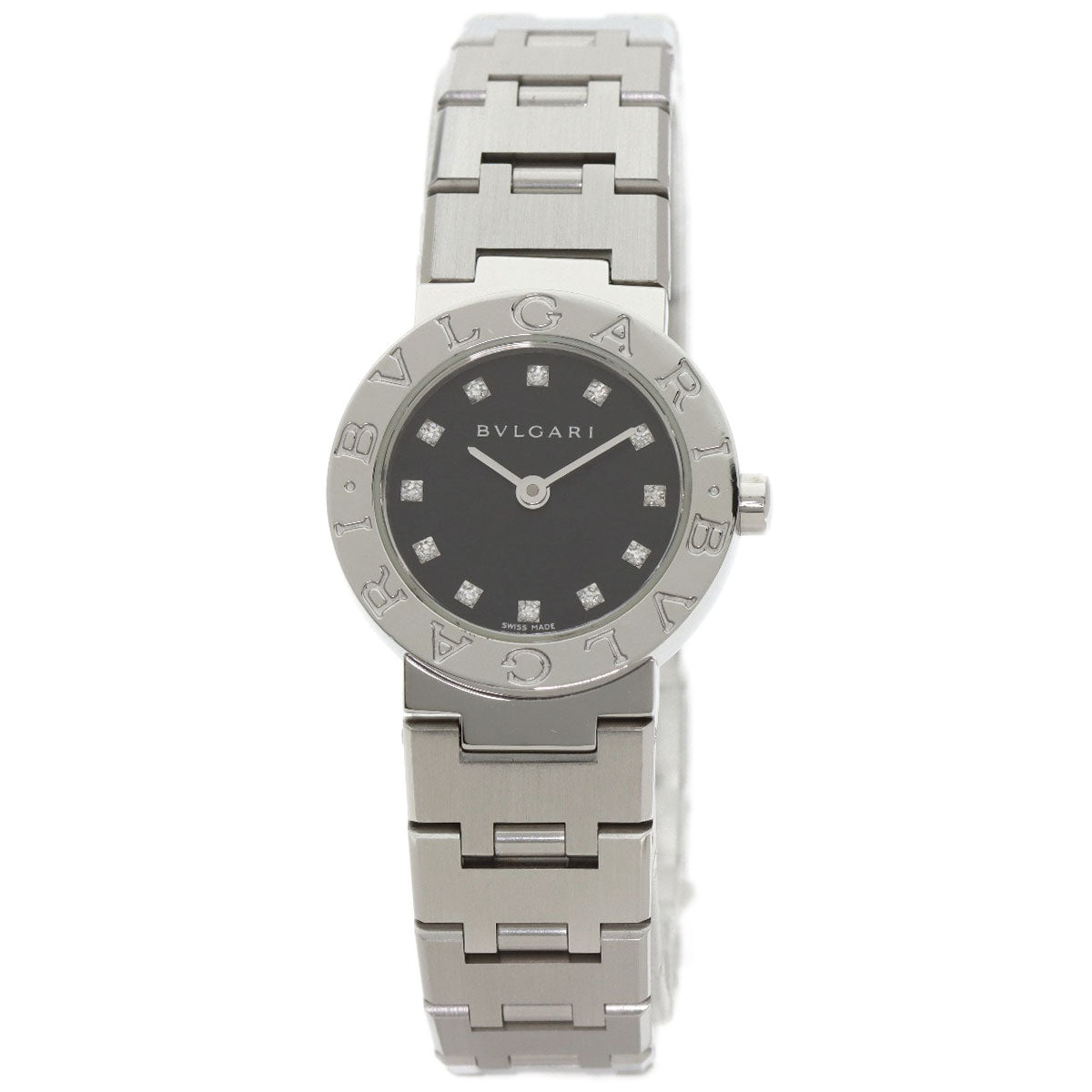 BVLGARI ブルガリ BB23SS/12 ブルガリブルガリ 12P ダイヤモンド 腕時計 SS レディース 中古