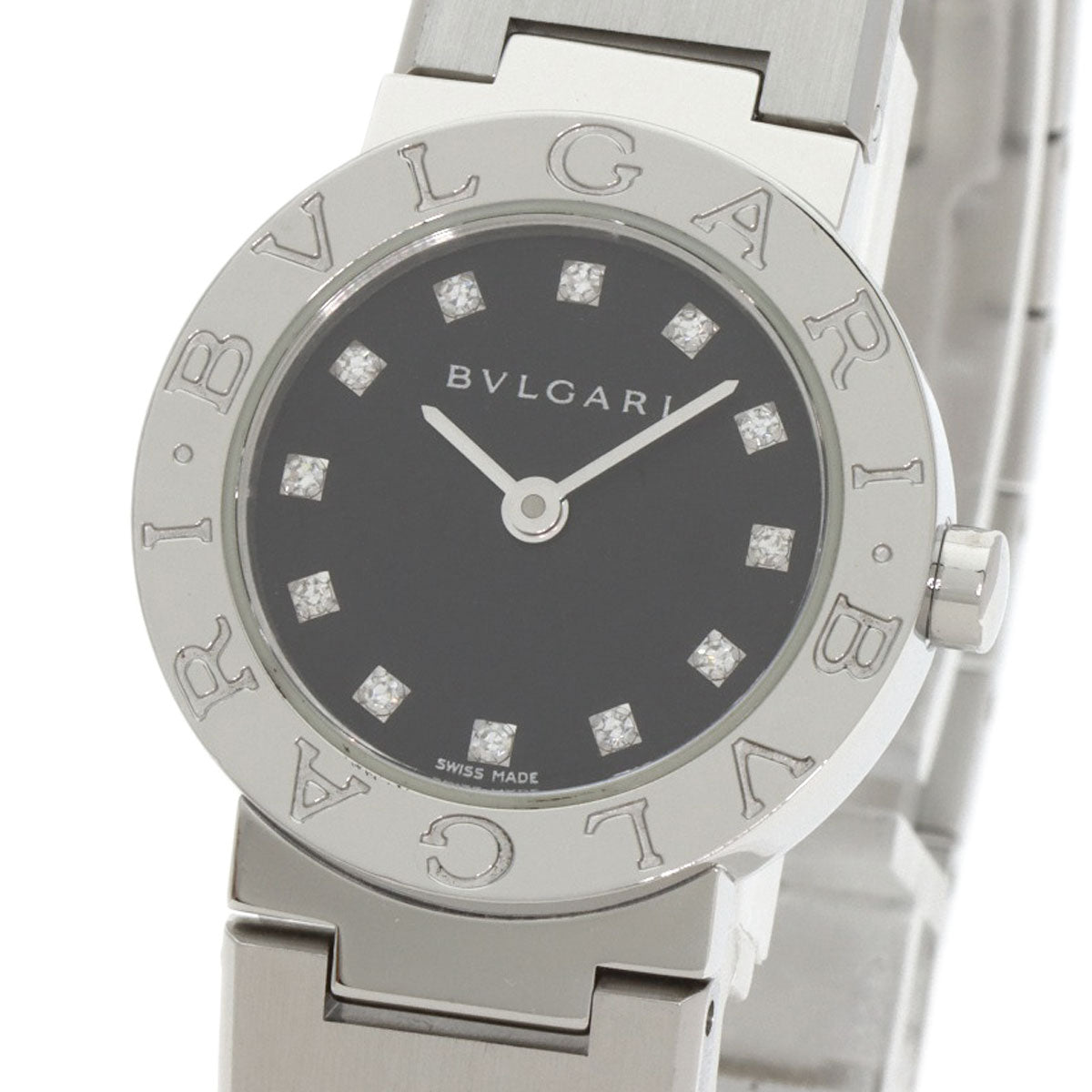 BVLGARI ブルガリ BB23SS/12 ブルガリブルガリ 12P ダイヤモンド 腕時計 SS レディース 中古