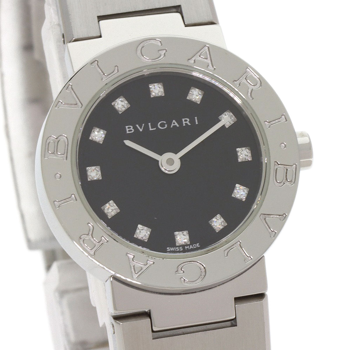 BVLGARI ブルガリ BB23SS/12 ブルガリブルガリ 12P ダイヤモンド 腕時計 SS レディース 中古