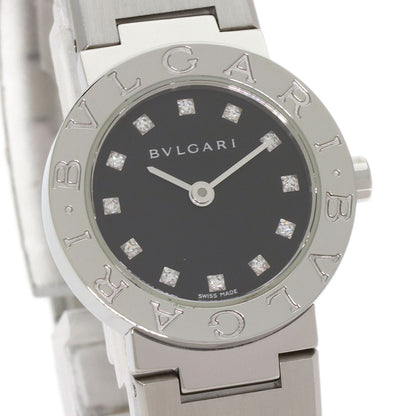 BVLGARI ブルガリ BB23SS/12 ブルガリブルガリ 12P ダイヤモンド 腕時計 SS レディース 中古