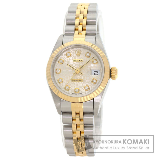 ROLEX ロレックス 79173G デイトジャスト 10P ダイヤモンド 腕時計 SS レディース 中古
