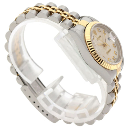 ROLEX ロレックス 79173G デイトジャスト 10P ダイヤモンド 腕時計 SS レディース 中古