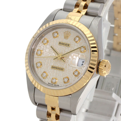 ROLEX ロレックス 79173G デイトジャスト 10P ダイヤモンド 腕時計 SS レディース 中古