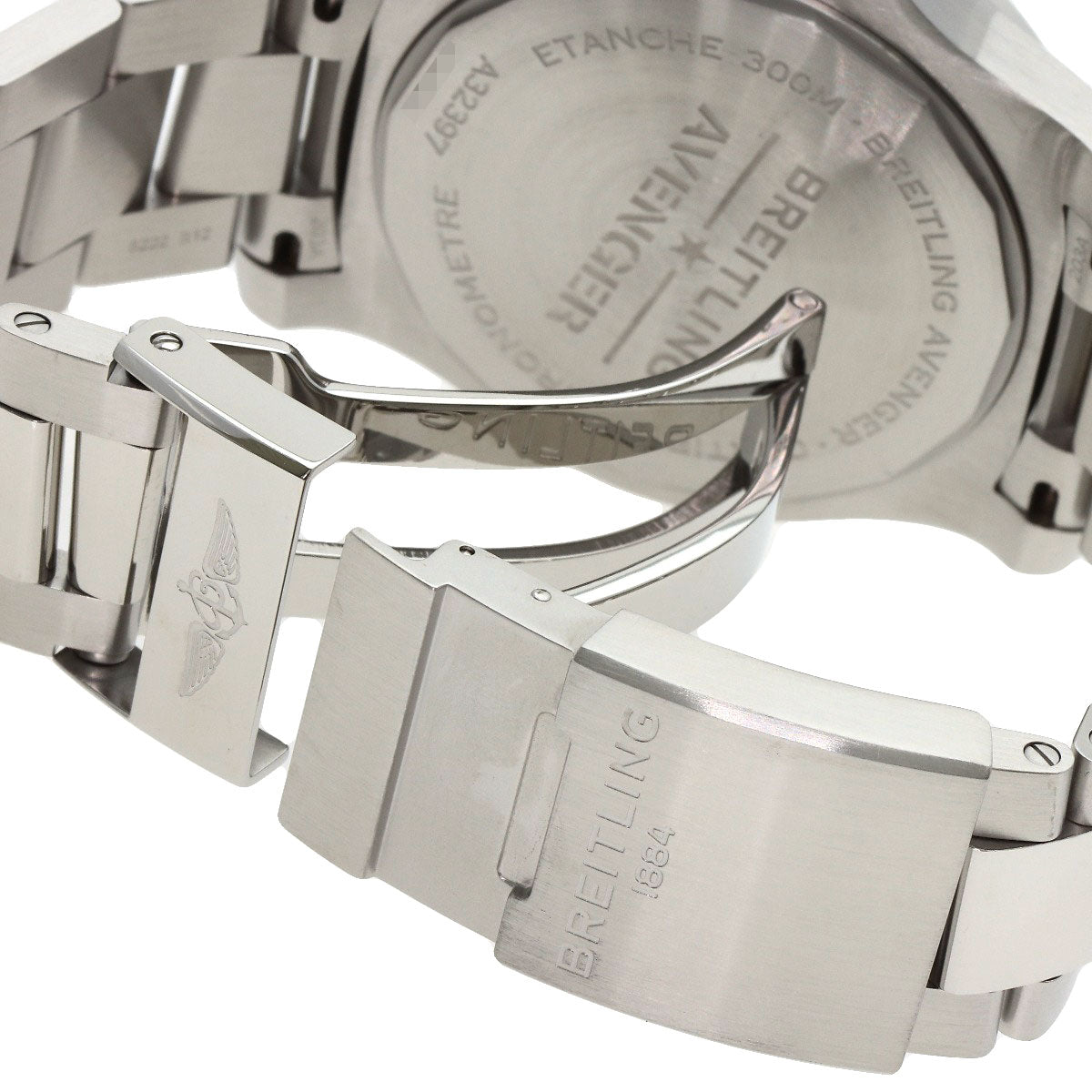 BREITLING ブライトリング A32397 アベンジャー オートマティック GMT 43 腕時計 SS メンズ 中古