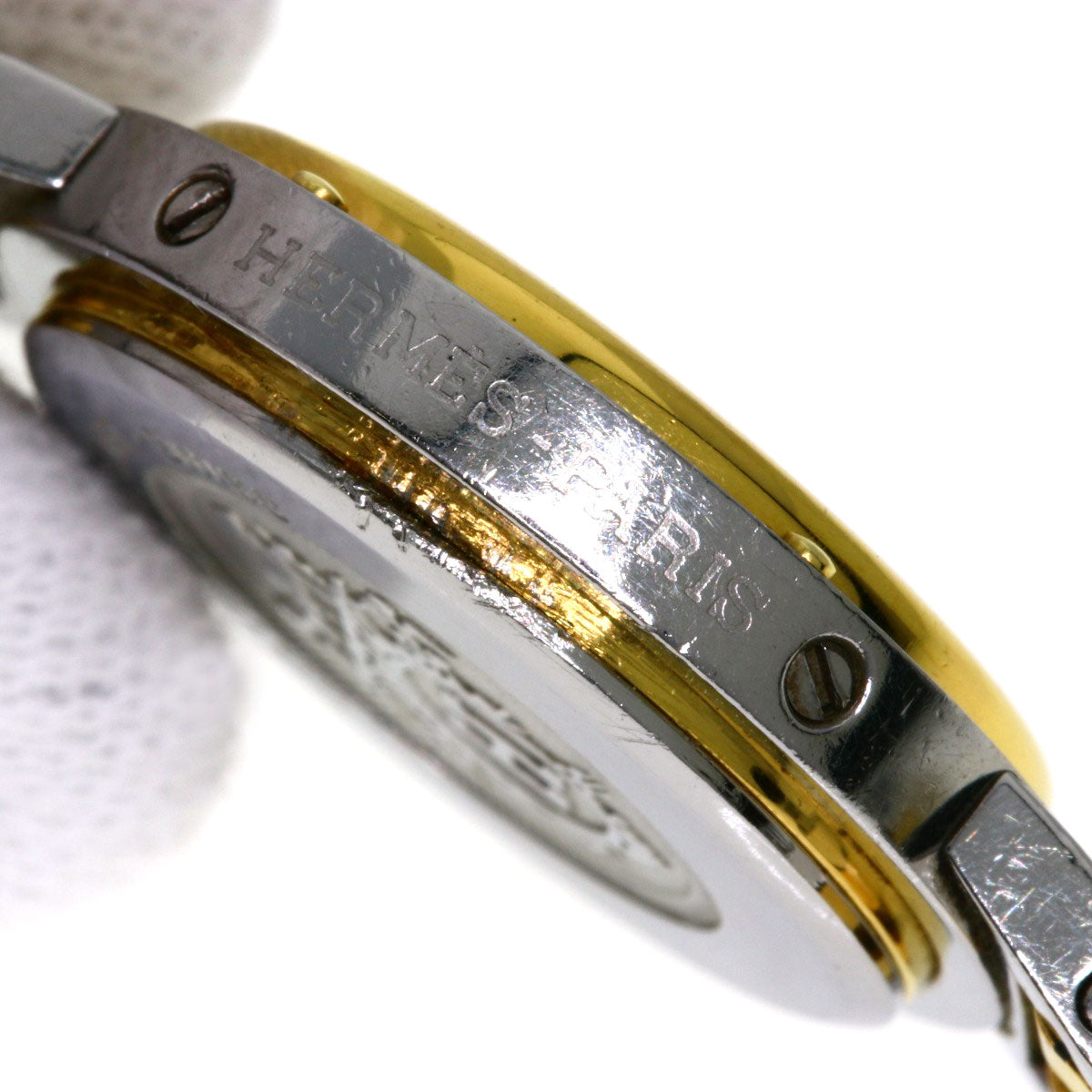 HERMES エルメス クリッパー 旧バックル 腕時計 SS レディース 中古