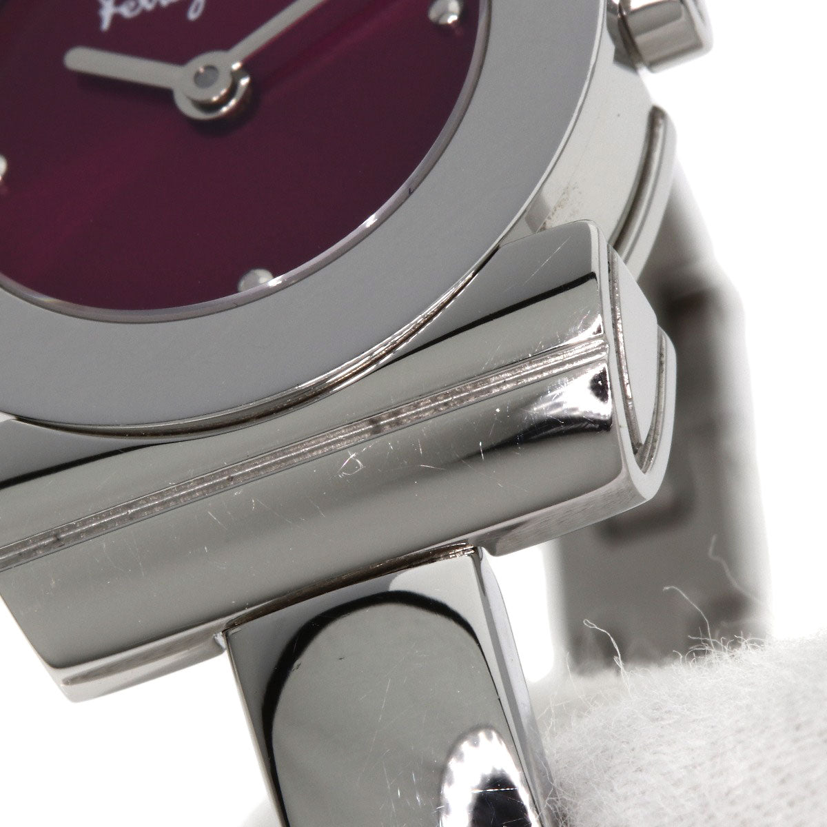Salvatore Ferragamo サルヴァトーレフェラガモ ガンチーニ 腕時計 SS レディース 中古