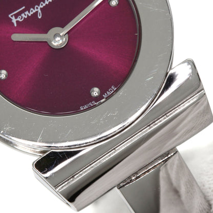 Salvatore Ferragamo サルヴァトーレフェラガモ ガンチーニ 腕時計 SS レディース 中古