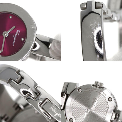 Salvatore Ferragamo サルヴァトーレフェラガモ ガンチーニ 腕時計 SS レディース 中古