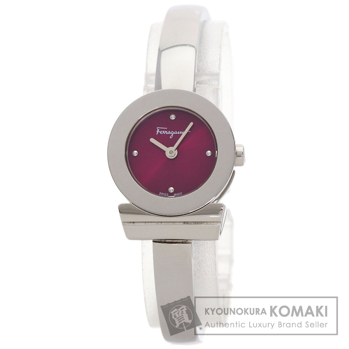 Salvatore Ferragamo サルヴァトーレフェラガモ ガンチーニ 腕時計 SS レディース 中古